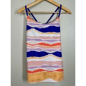 Lululemon Dancing Warrior Tank Size 6 Bleacher Stripe Racerback Built In Bra